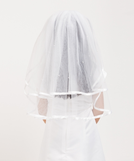 Pencil Edge Scattered Pearl Veil